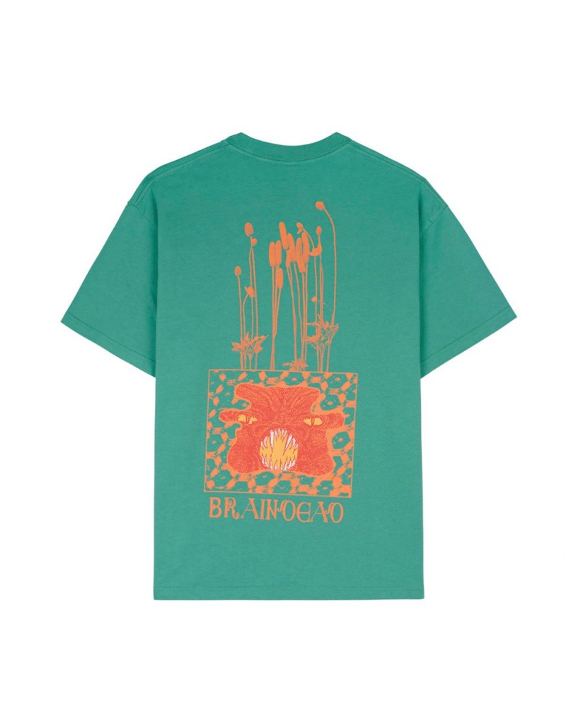 Green Brain Dead Monstera T-Shirt | AU 9180247-KY