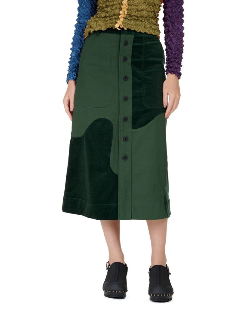 Green Brain Dead Organic Panel Skirt | AU 3917645-RJ