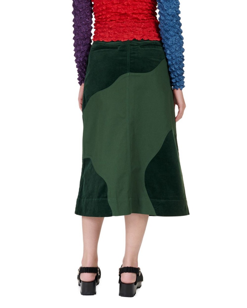 Green Brain Dead Organic Panel Skirt | AU 3917645-RJ