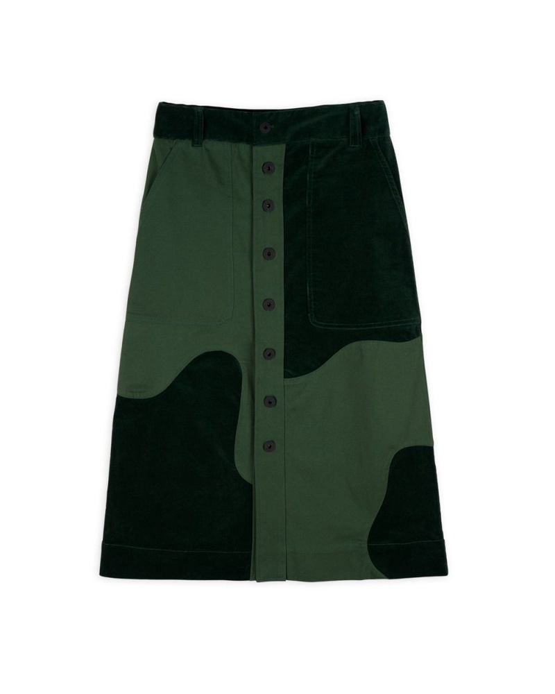 Green Brain Dead Organic Panel Skirt | AU 3917645-RJ