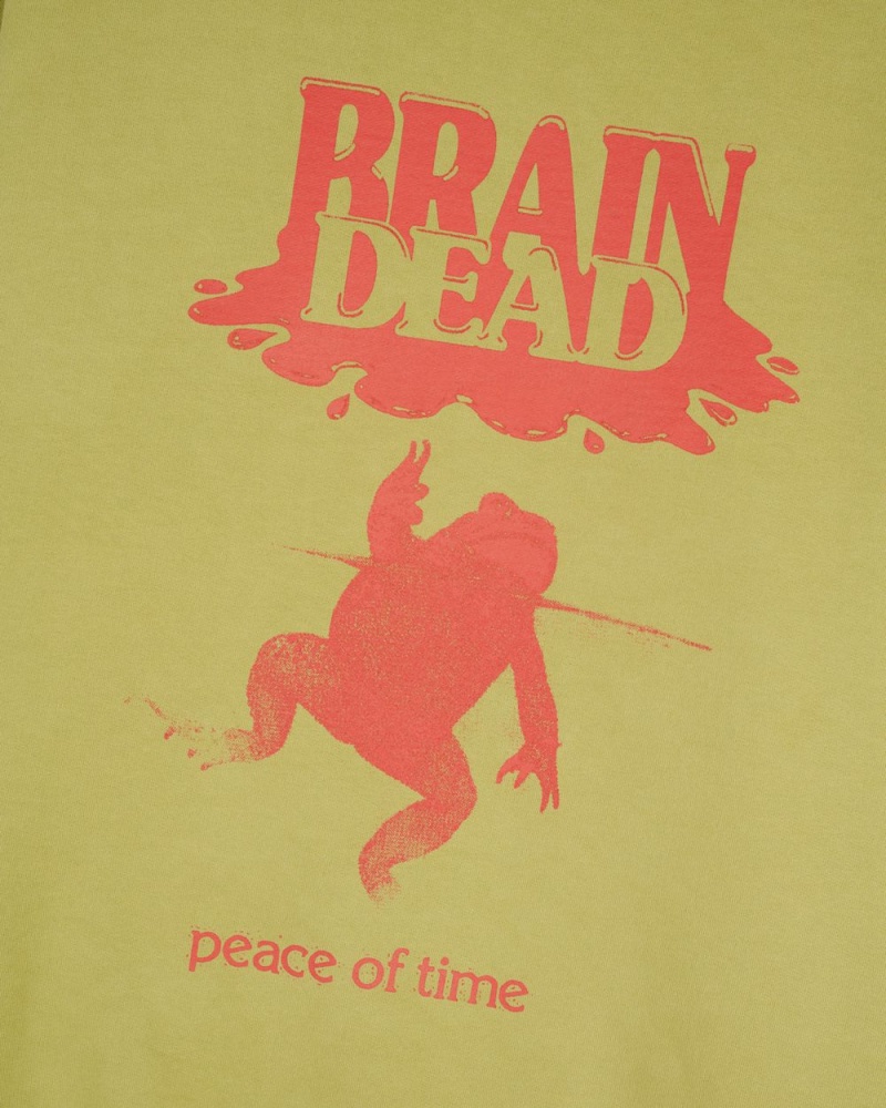 Green Brain Dead Peace Of Time Crewneck Sweatshirt | AU 3510869-XR