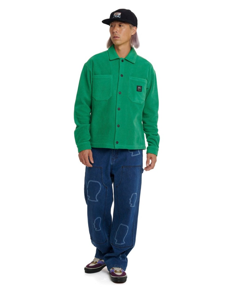 Green Brain Dead Polar Fleece Climber Shirt | AU 6084193-UT