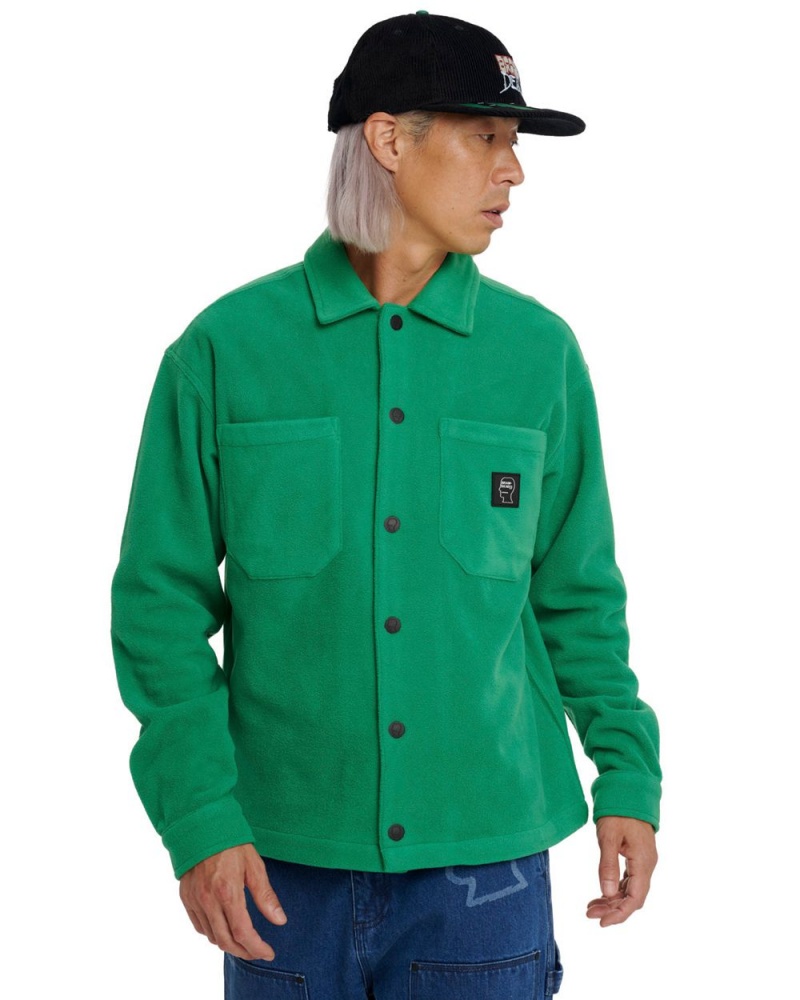 Green Brain Dead Polar Fleece Climber Shirt | AU 6084193-UT