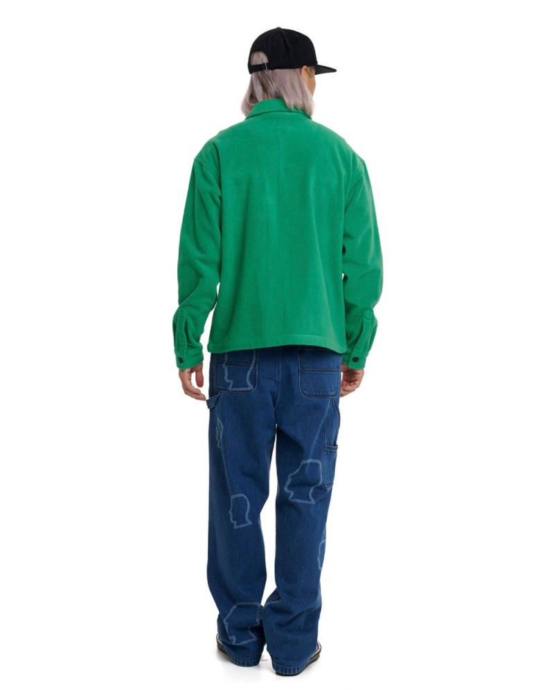 Green Brain Dead Polar Fleece Climber Shirt | AU 6084193-UT