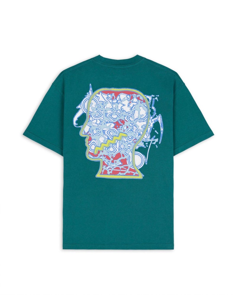 Green Brain Dead Psychosis T-Shirt | AU 8415276-OB