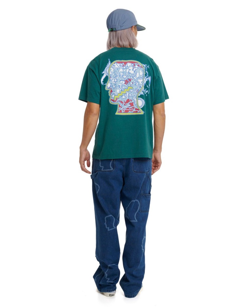 Green Brain Dead Psychosis T-Shirt | AU 8415276-OB