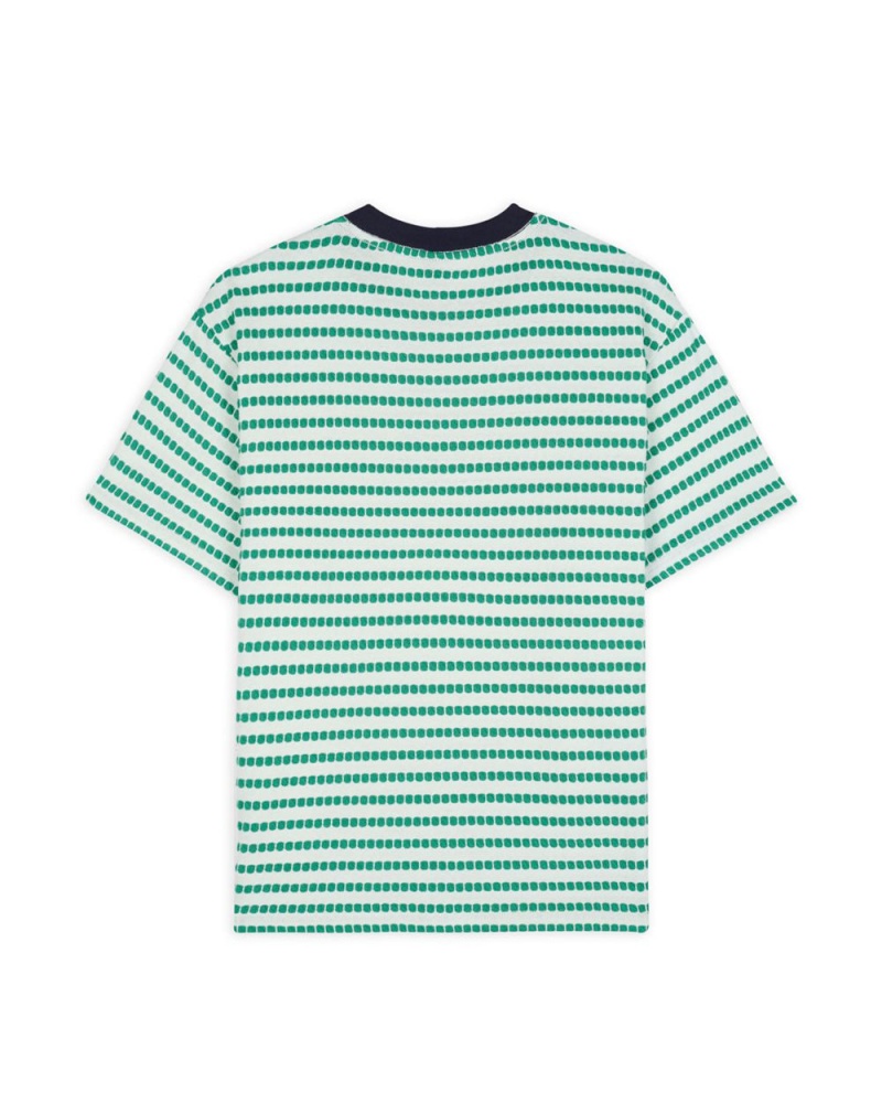 Green Brain Dead Raised Dot Striped T-Shirt | AU 8603954-JB