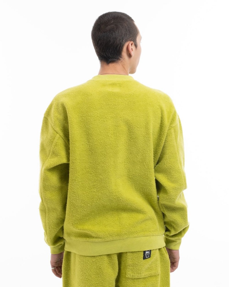 Green Brain Dead Slime Reverse Fleece Crewneck Sweatshirt | AU 8029435-AZ