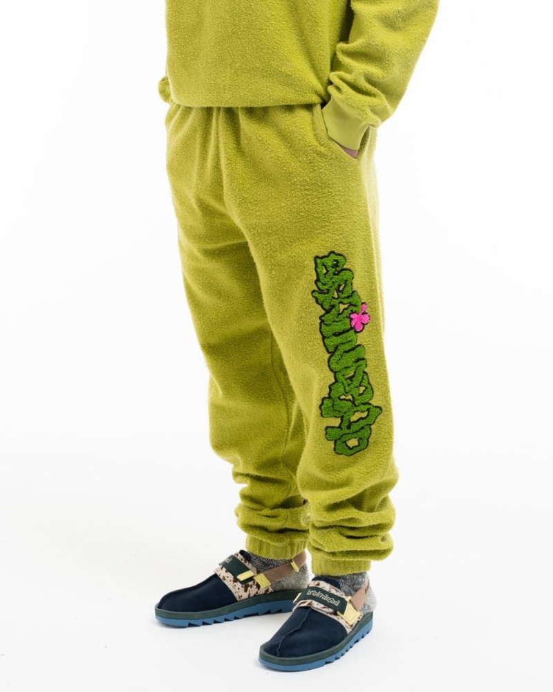 Green Brain Dead Slime Reverse Fleece Sweat Pant | AU 8296147-SI