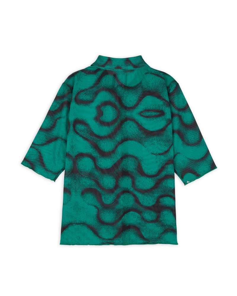 Green Brain Dead Squiggle Hyper Mesh Shirt | AU 1976048-FS