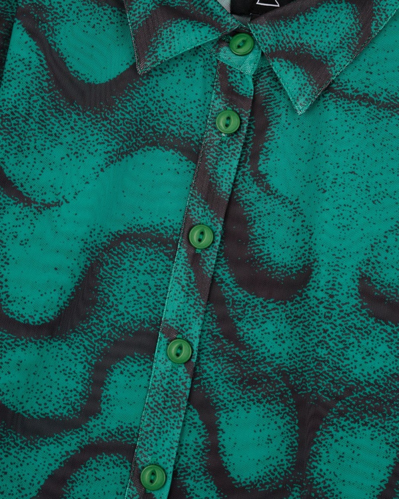 Green Brain Dead Squiggle Hyper Mesh Shirt | AU 1976048-FS