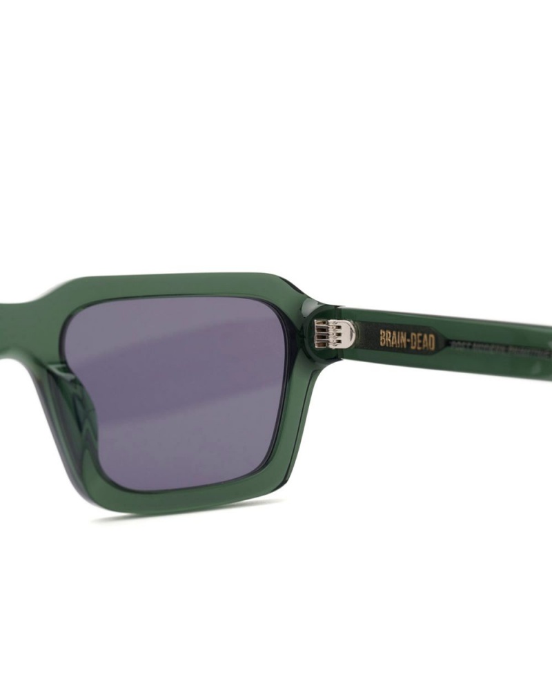 Green Brain Dead Staunton Post Modern Primitive Eye Protection Sunglasses | AU 8623154-YF