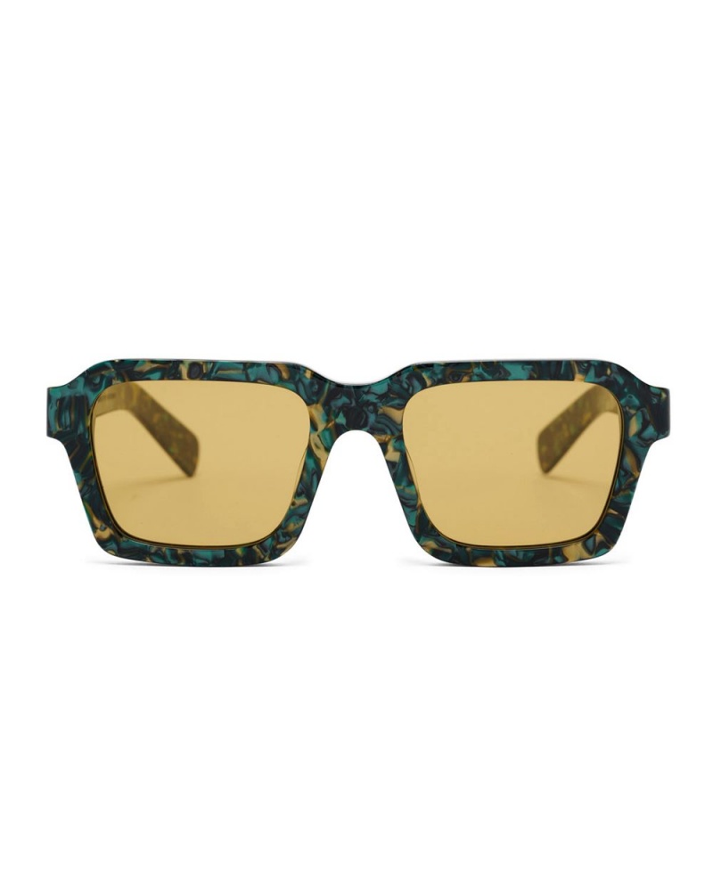 Green Brain Dead Staunton Post Modern Primitive Eye Protection Sunglasses | AU 4089712-GS