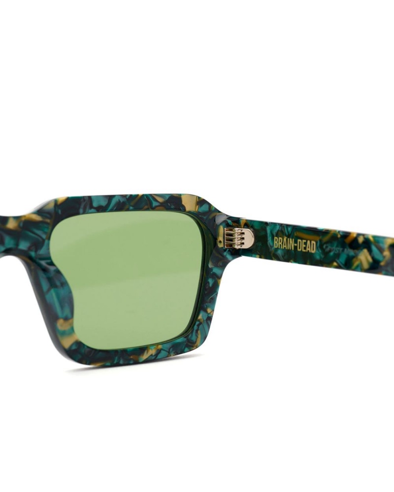 Green Brain Dead Staunton Post Modern Primitive Eye Protection Sunglasses | AU 8493270-HO