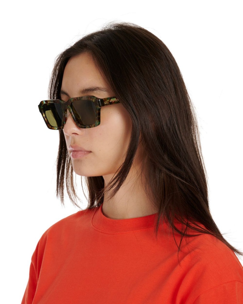 Green Brain Dead Staunton Post Modern Primitive Eye Protection Sunglasses | AU 0679213-MN