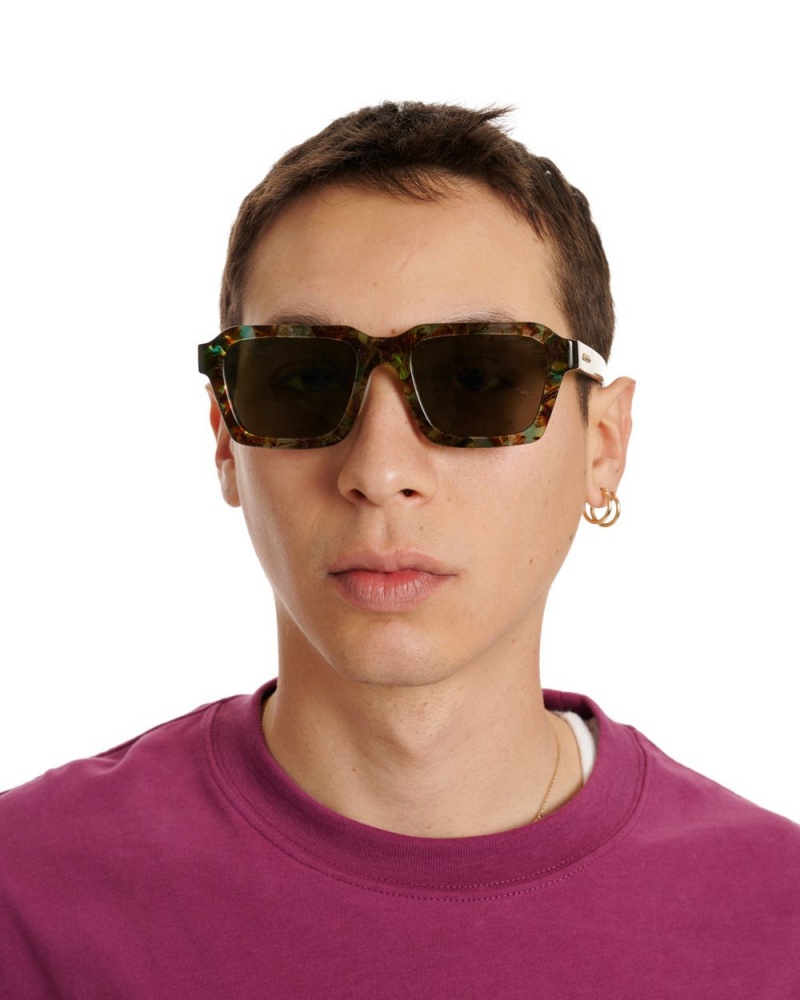 Green Brain Dead Staunton Post Modern Primitive Eye Protection Sunglasses | AU 0679213-MN