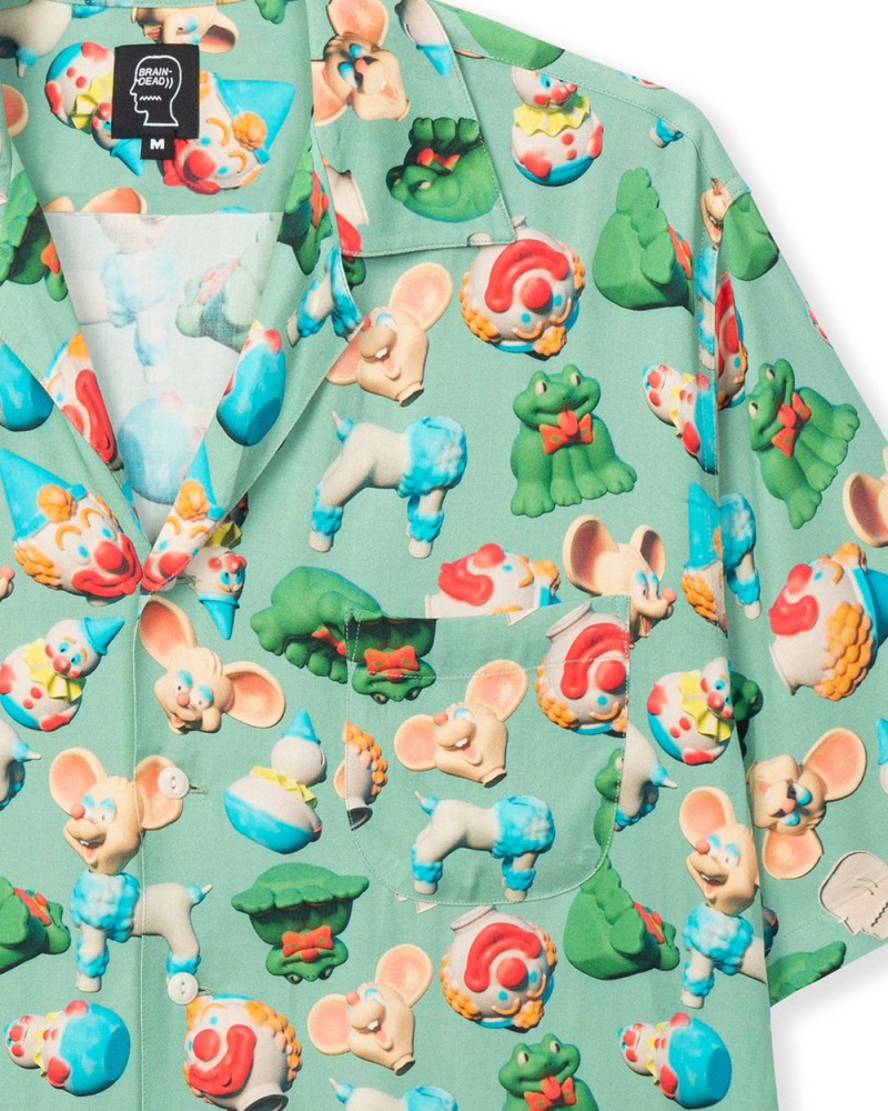 Green Brain Dead Steve Smith 3d Toy Box Short Sleeve Hawaiian Shirt | AU 1250937-XI