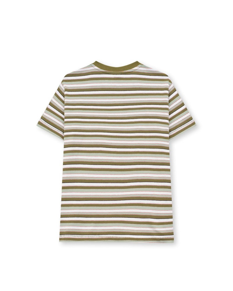 Green Brain Dead Striped Baby T-Shirt | AU 0812647-ZN