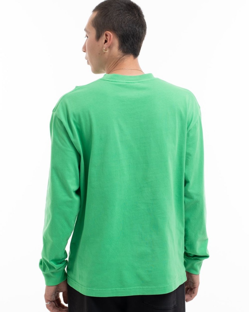 Green Brain Dead Tele Eyes Long Sleeve T-Shirt | AU 0829634-LV