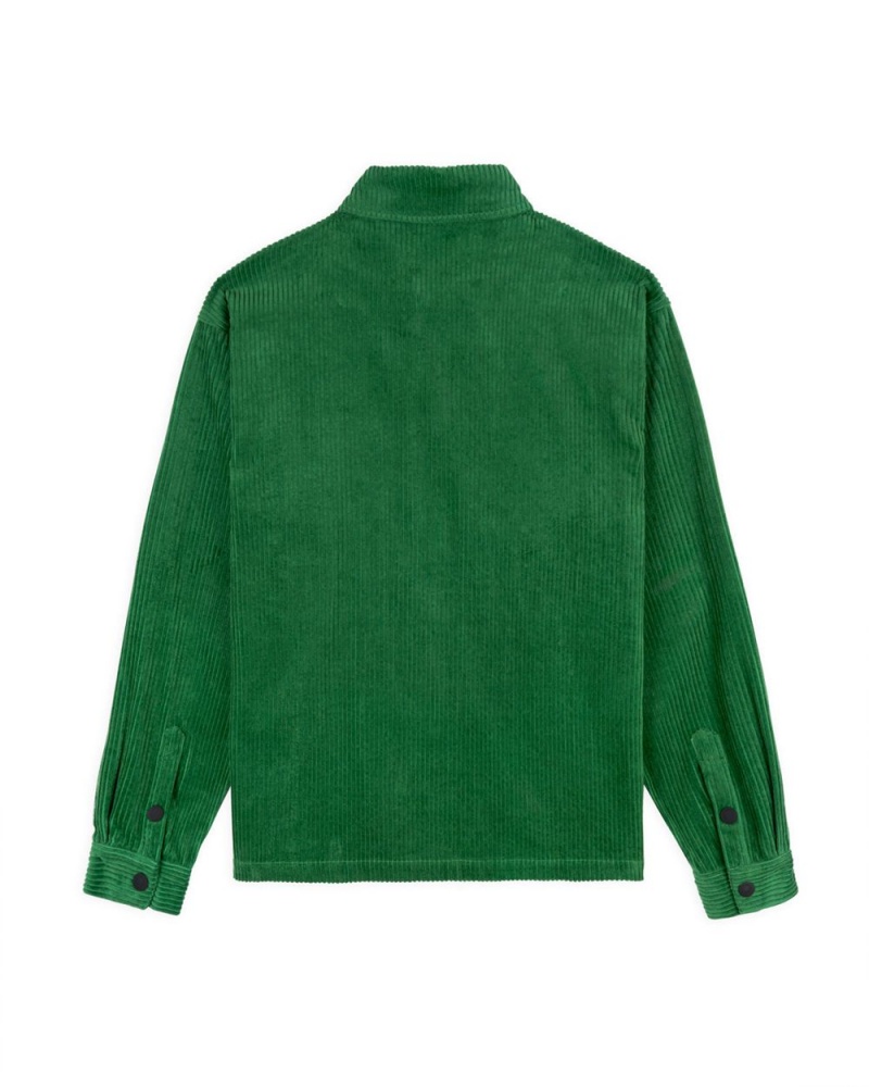 Green Brain Dead Trademark Wide Wale Snap Shirt Jacket | AU 6278903-FB