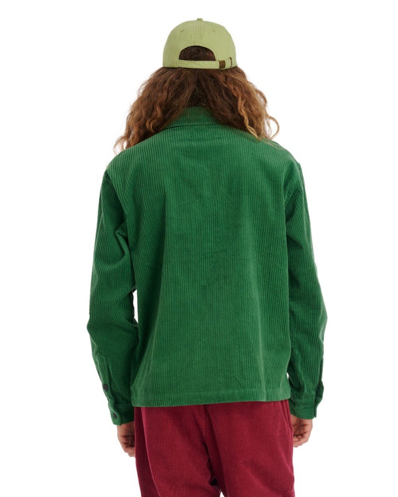 Green Brain Dead Trademark Wide Wale Snap Shirt Jacket | AU 6278903-FB