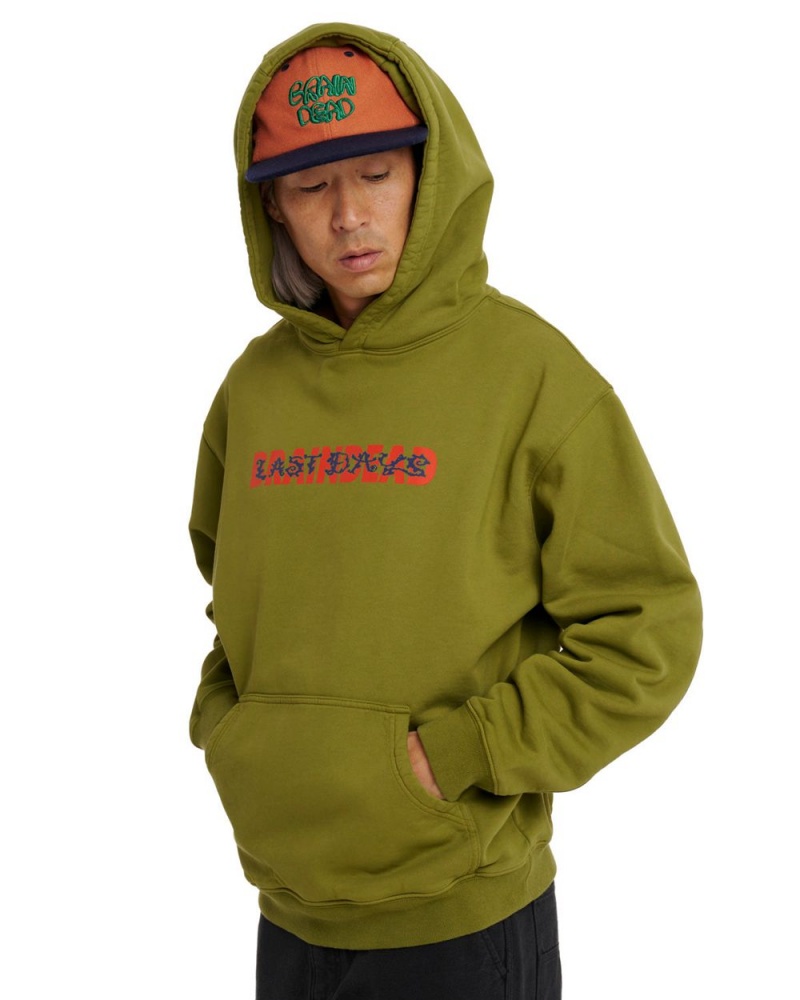 Green Brain Dead Warn End Aesthetics Hoodie | AU 7653018-YH