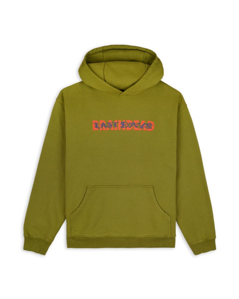 Green Brain Dead Warn End Aesthetics Hoodie | AU 7653018-YH