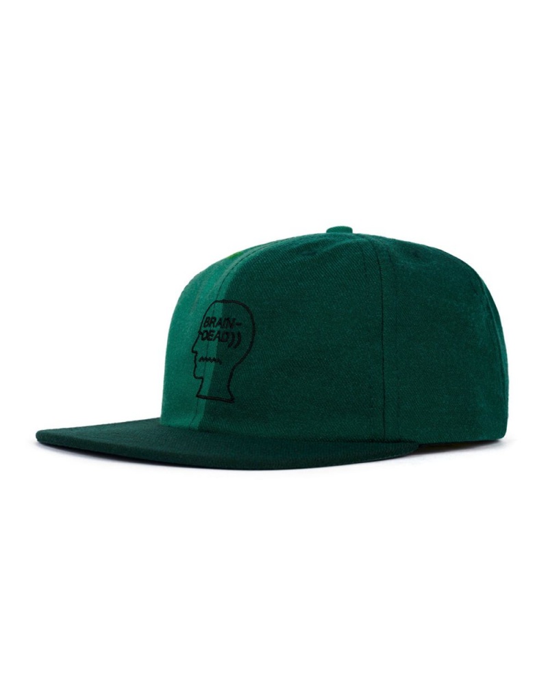 Green Brain Dead Wool Logohead Split Hat | AU 7824310-LB