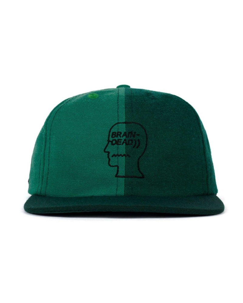 Green Brain Dead Wool Logohead Split Hat | AU 7824310-LB