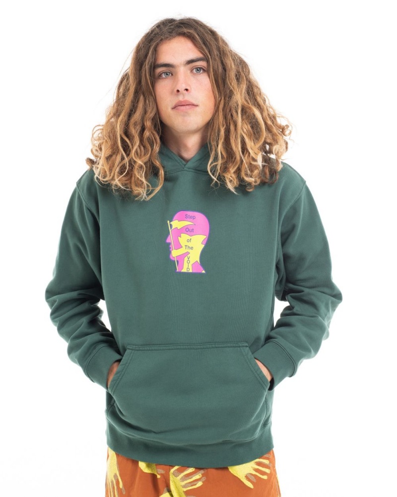 Green Brain Dead X Gotcha Sci-Fi Surf Sweatshirt Hoodie | AU 2830497-OB