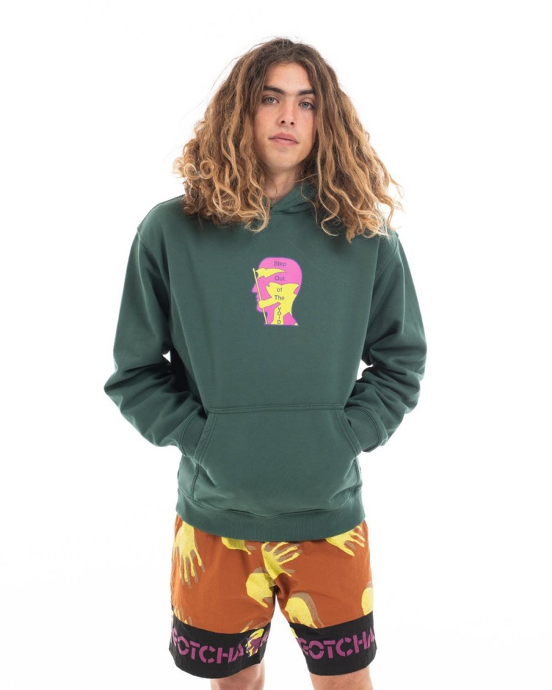 Green Brain Dead X Gotcha Sci-Fi Surf Sweatshirt Hoodie | AU 2830497-OB