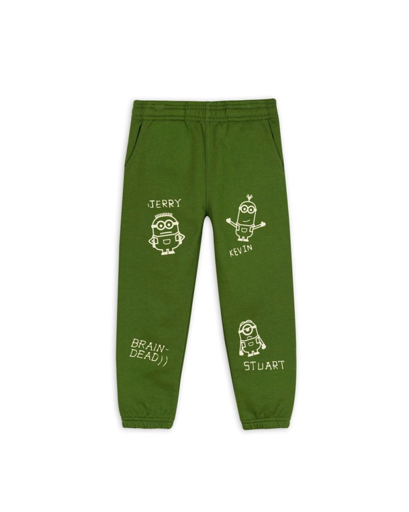 Green Brain Dead X Minions Kids Minions Kevin\'s Plan Sweatpant | AU 4607521-BG