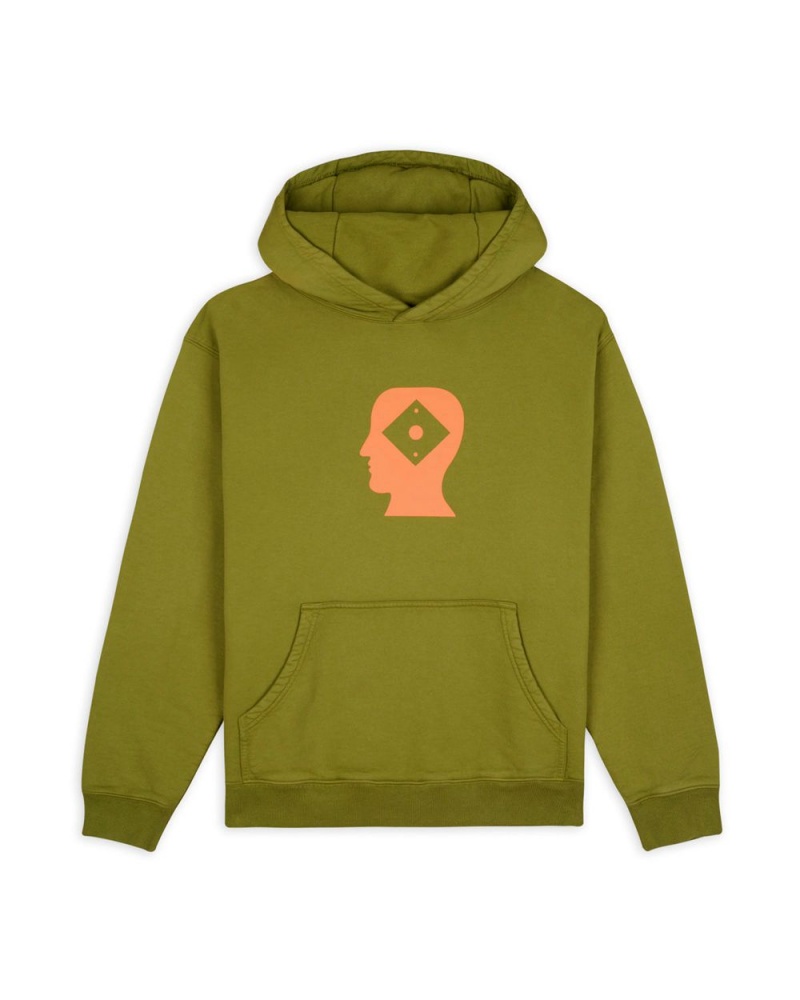 Green Brain Dead X Rapha Logo Lock Sweatshirt Hoodie | AU 8105694-TR