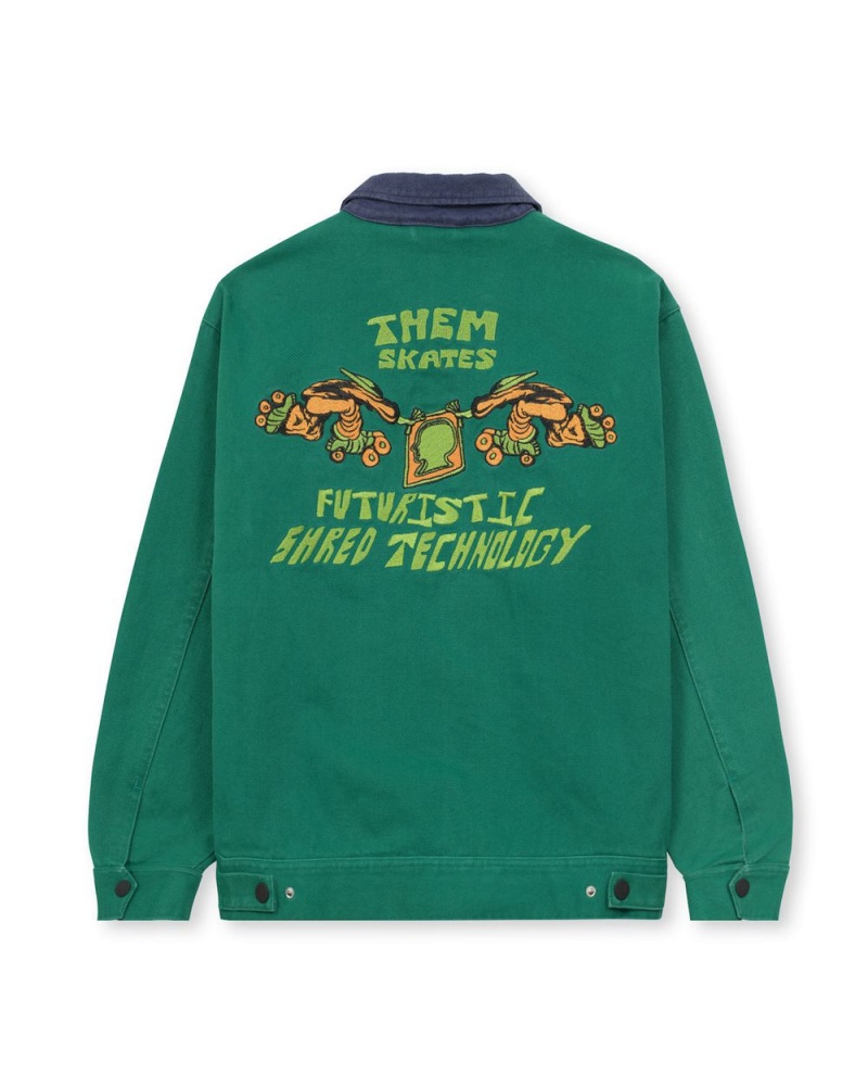 Green Brain Dead X Them Skate Team Jacket | AU 1807396-YP