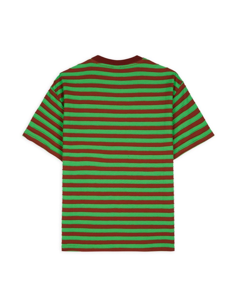 Green Red Brain Dead Denny Blaine Striped T-Shirt | AU 6971235-XE