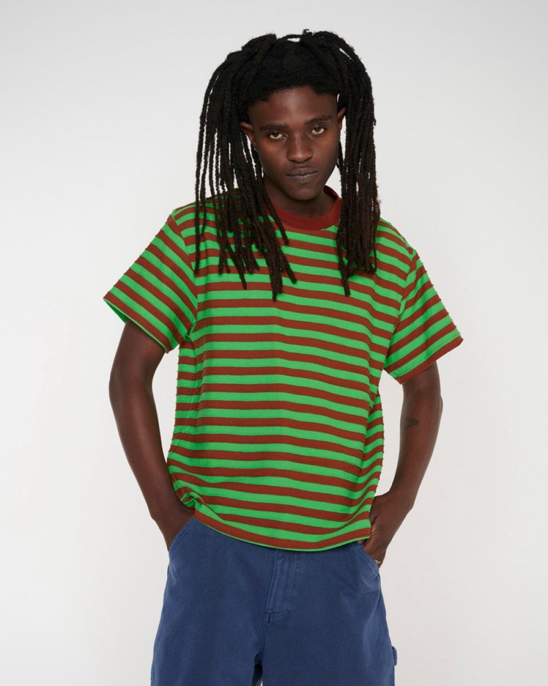 Green Red Brain Dead Denny Blaine Striped T-Shirt | AU 6971235-XE