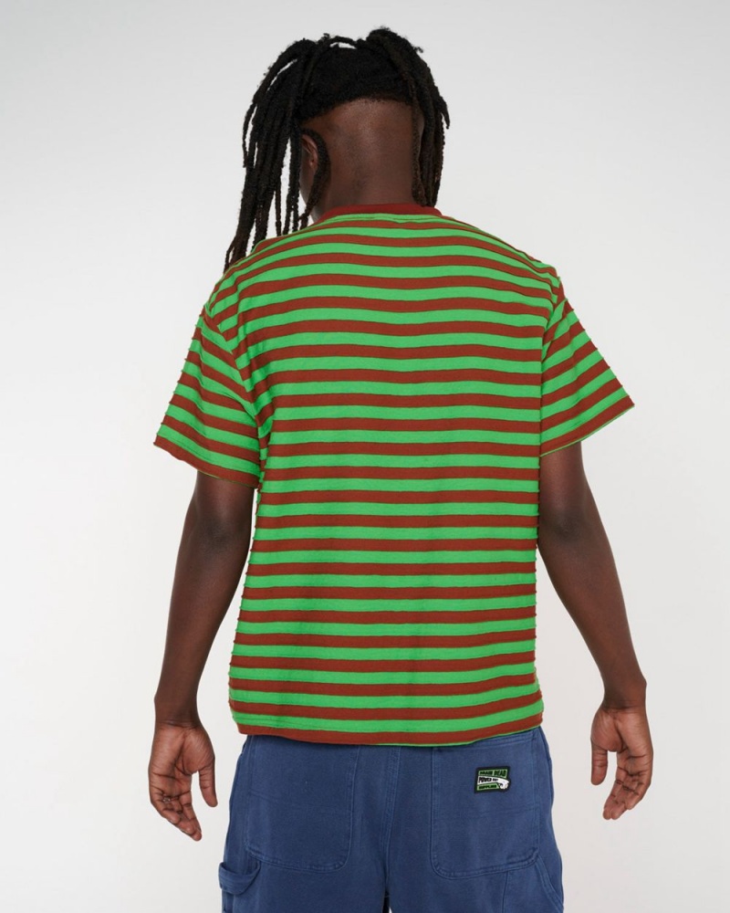 Green Red Brain Dead Denny Blaine Striped T-Shirt | AU 6971235-XE