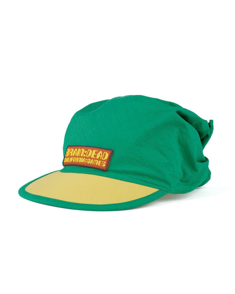 Green Yellow Brain Dead California Games Bandana Hat | AU 9176245-EJ