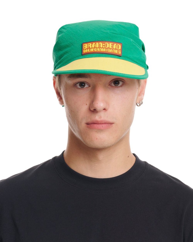 Green Yellow Brain Dead California Games Bandana Hat | AU 9176245-EJ