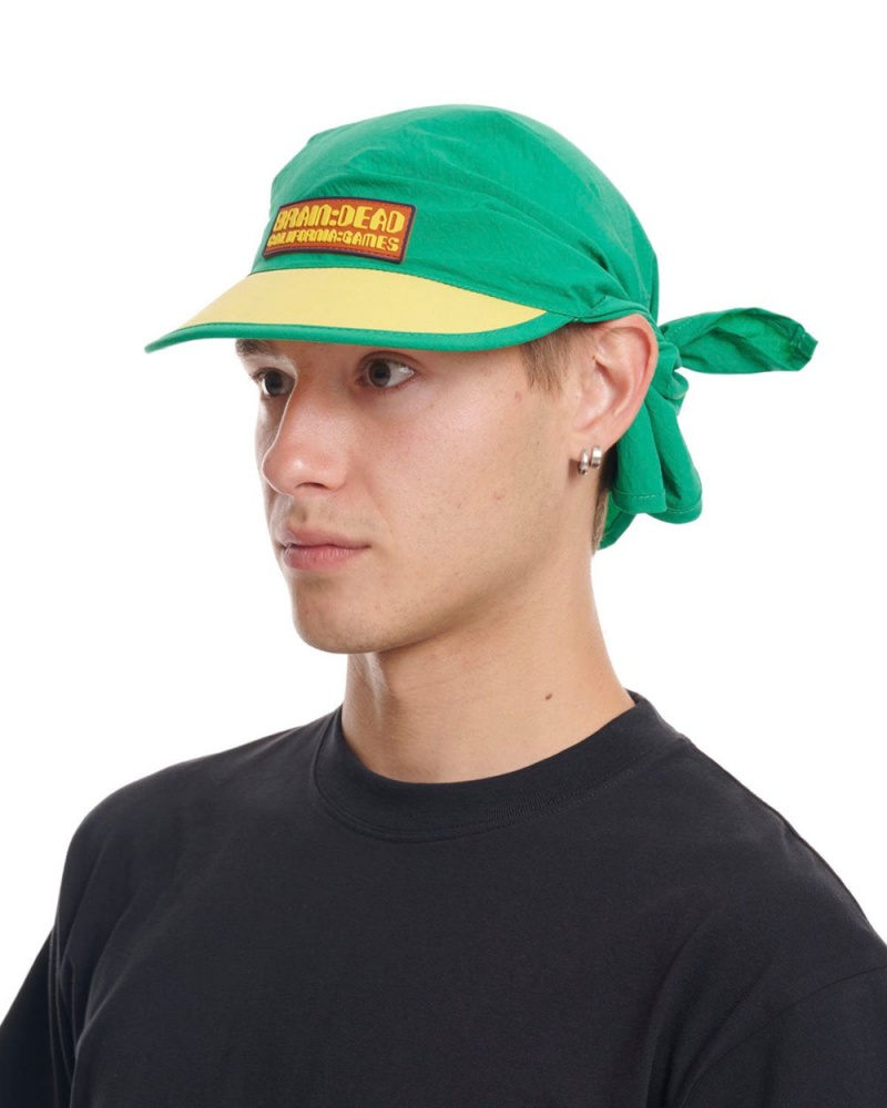 Green Yellow Brain Dead California Games Bandana Hat | AU 9176245-EJ