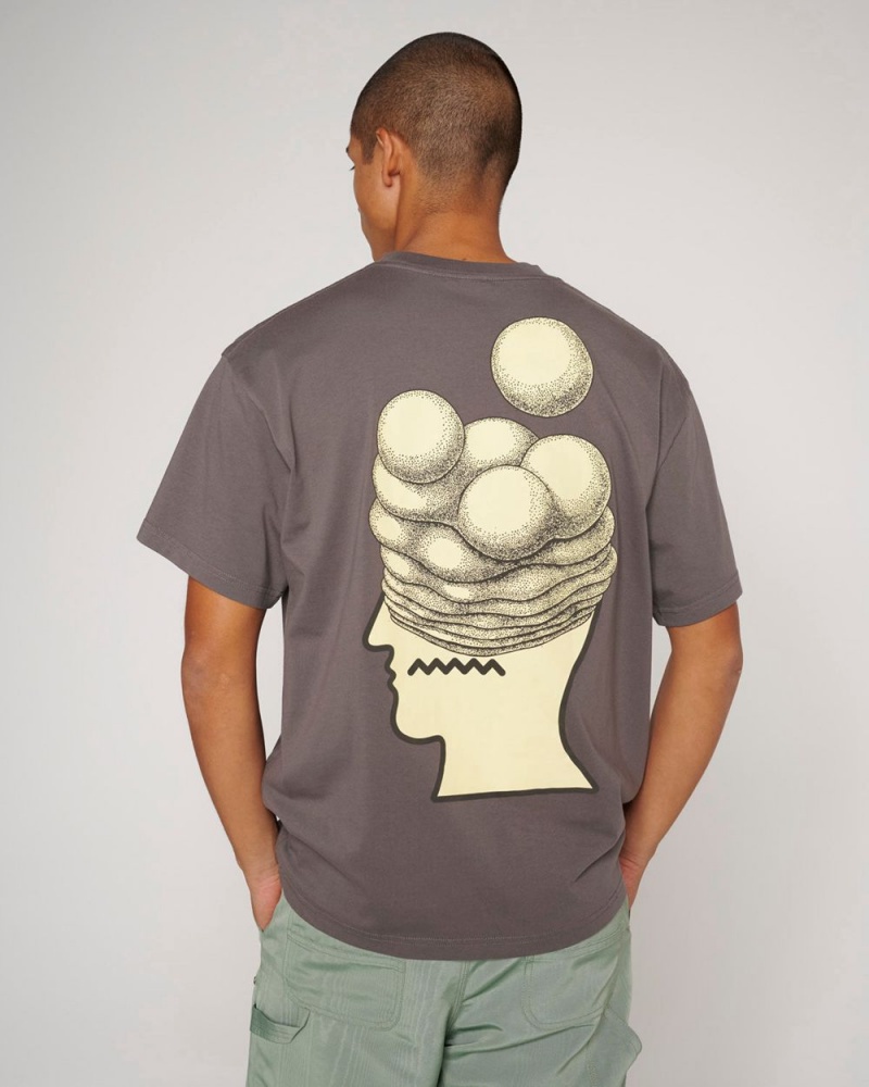 Grey Brain Dead Brain Growth T-Shirt | AU 6254398-OJ