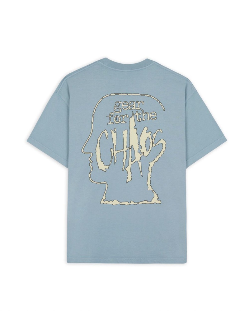 Grey Brain Dead Equipment Chaos T-Shirt | AU 6095437-ZH