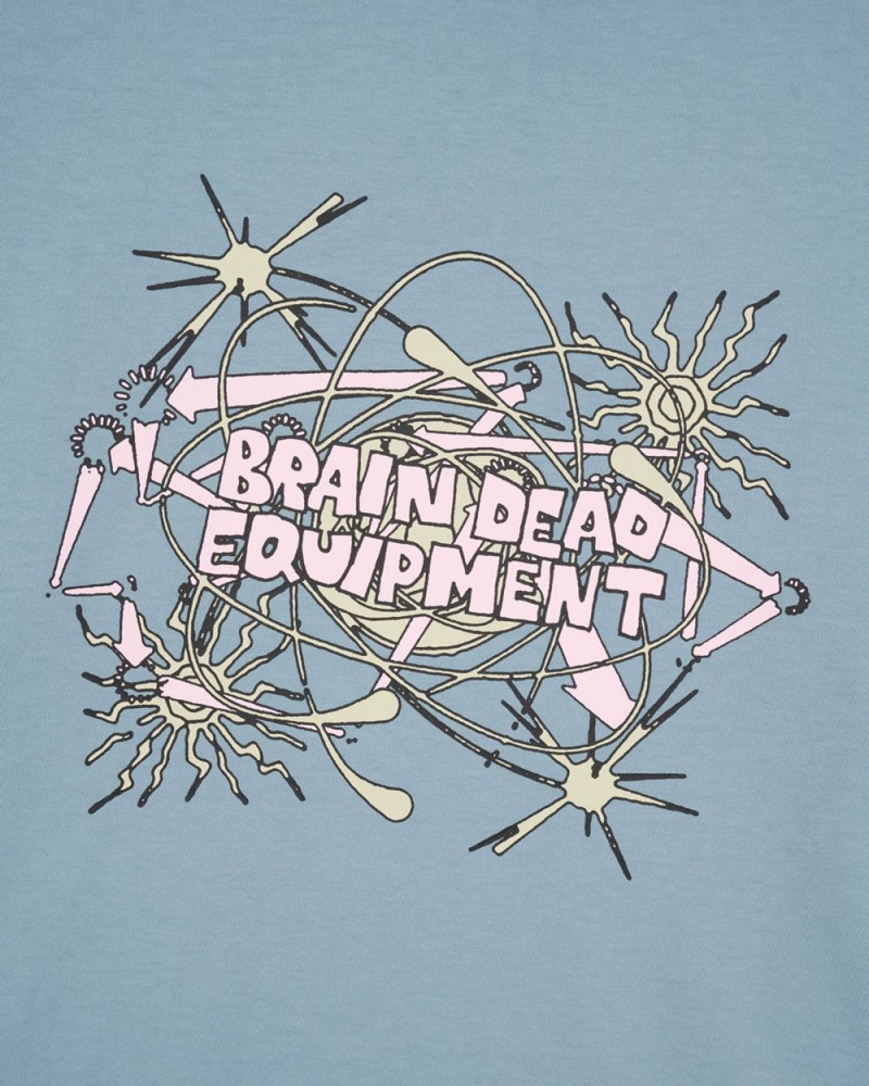 Grey Brain Dead Equipment Chaos T-Shirt | AU 6095437-ZH