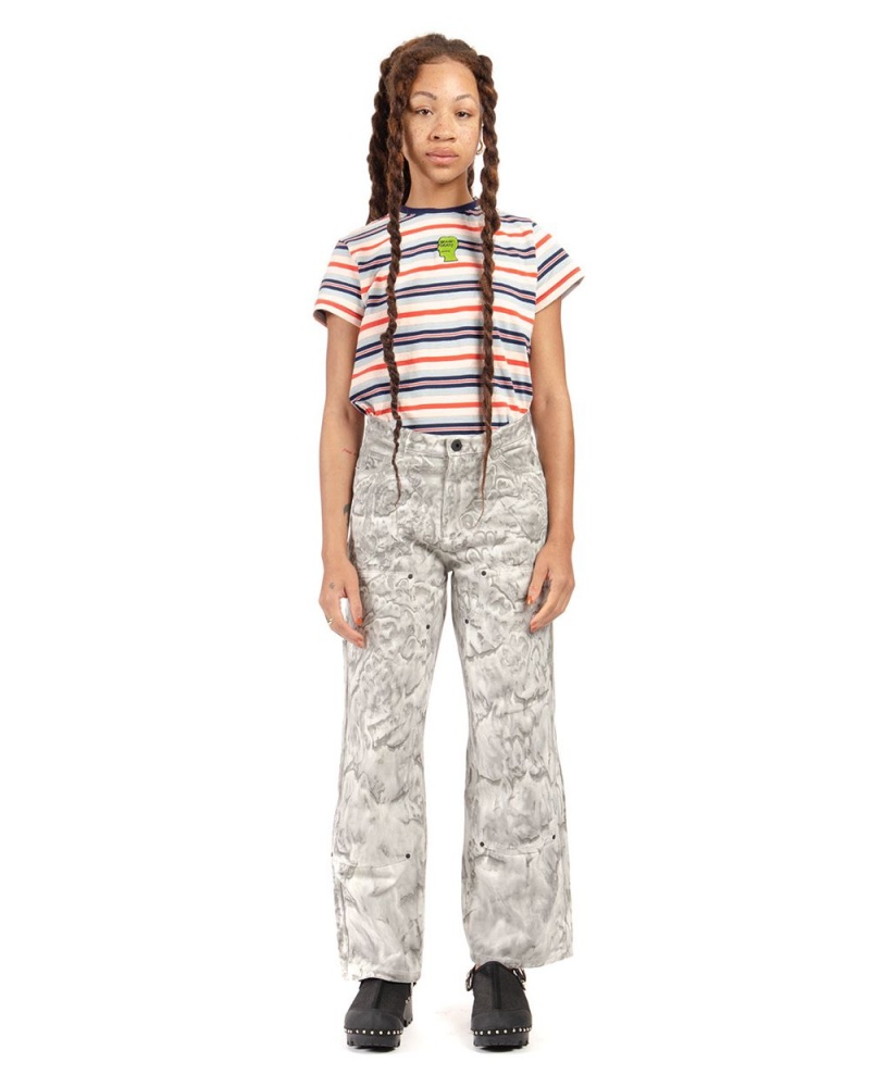 Grey Brain Dead Liquid Dye Double Knee Utility Pant | AU 1685329-KO