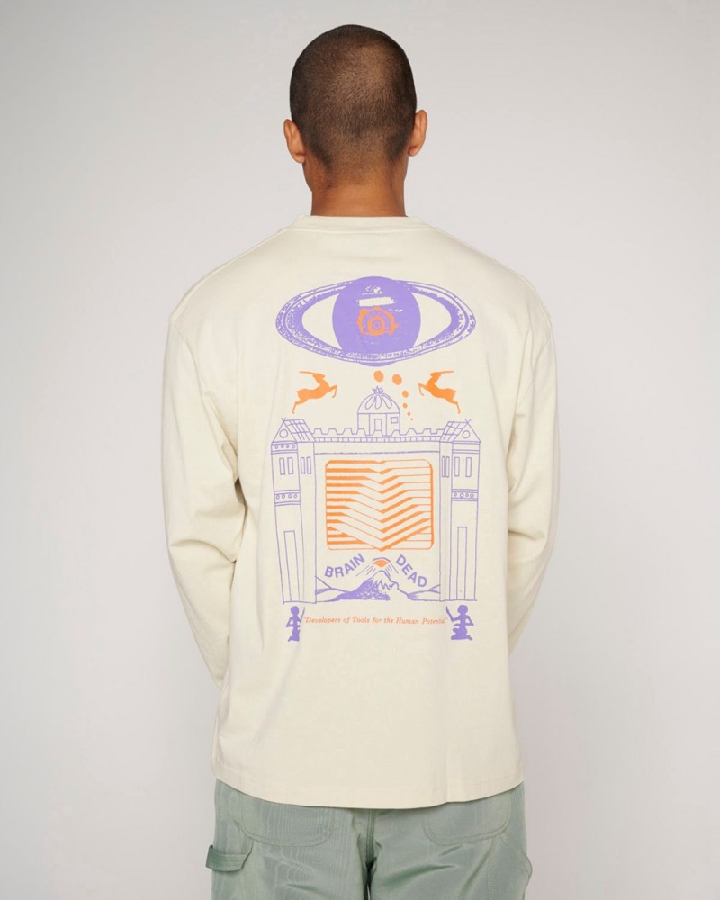 Grey Brain Dead New Dimensions Long Sleeve T-Shirt | AU 2860471-SK