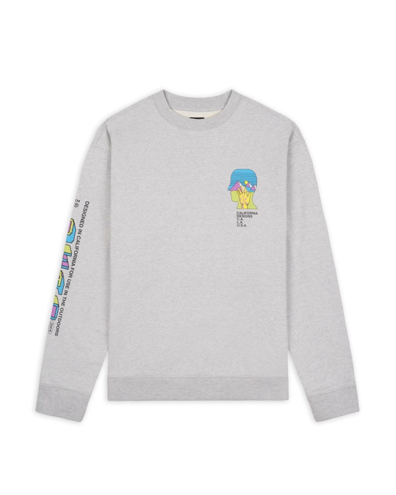 Grey Brain Dead X Invincible Building Blocks Crewneck Sweatshirt | AU 9681457-ND