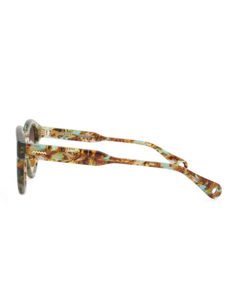 Grey Yellow Brain Dead Sugi Post Modern Primitive Eye Protection Sunglasses | AU 9062314-XM