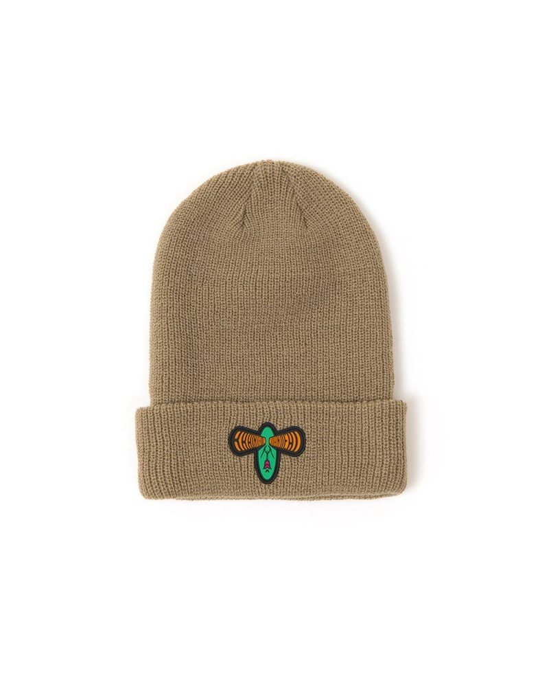 Khaki Brain Dead Brain Eyes Beanie | AU 8523610-PK