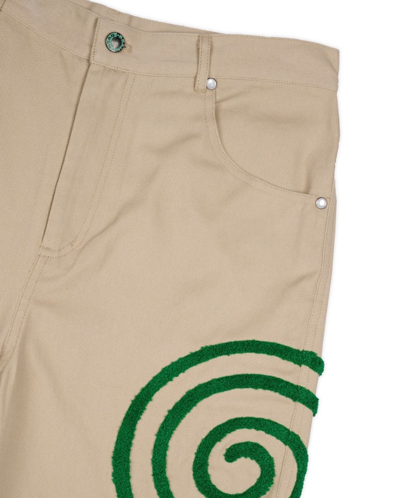 Khaki Brain Dead Swirls Twill Pant | AU 4170398-KX