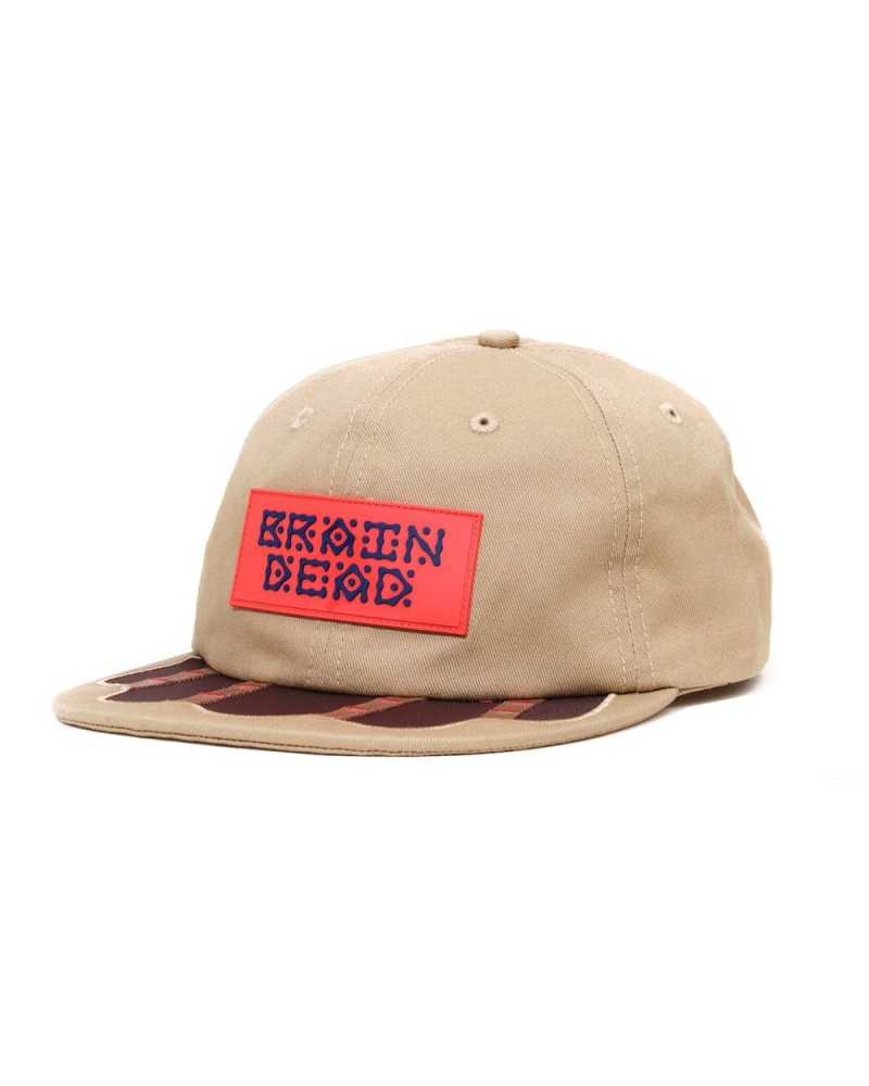 Khaki Brain Dead Ufo Twill Six Panel Hat | AU 2734160-FW